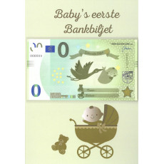 0 Euro geboorte biljet in folder